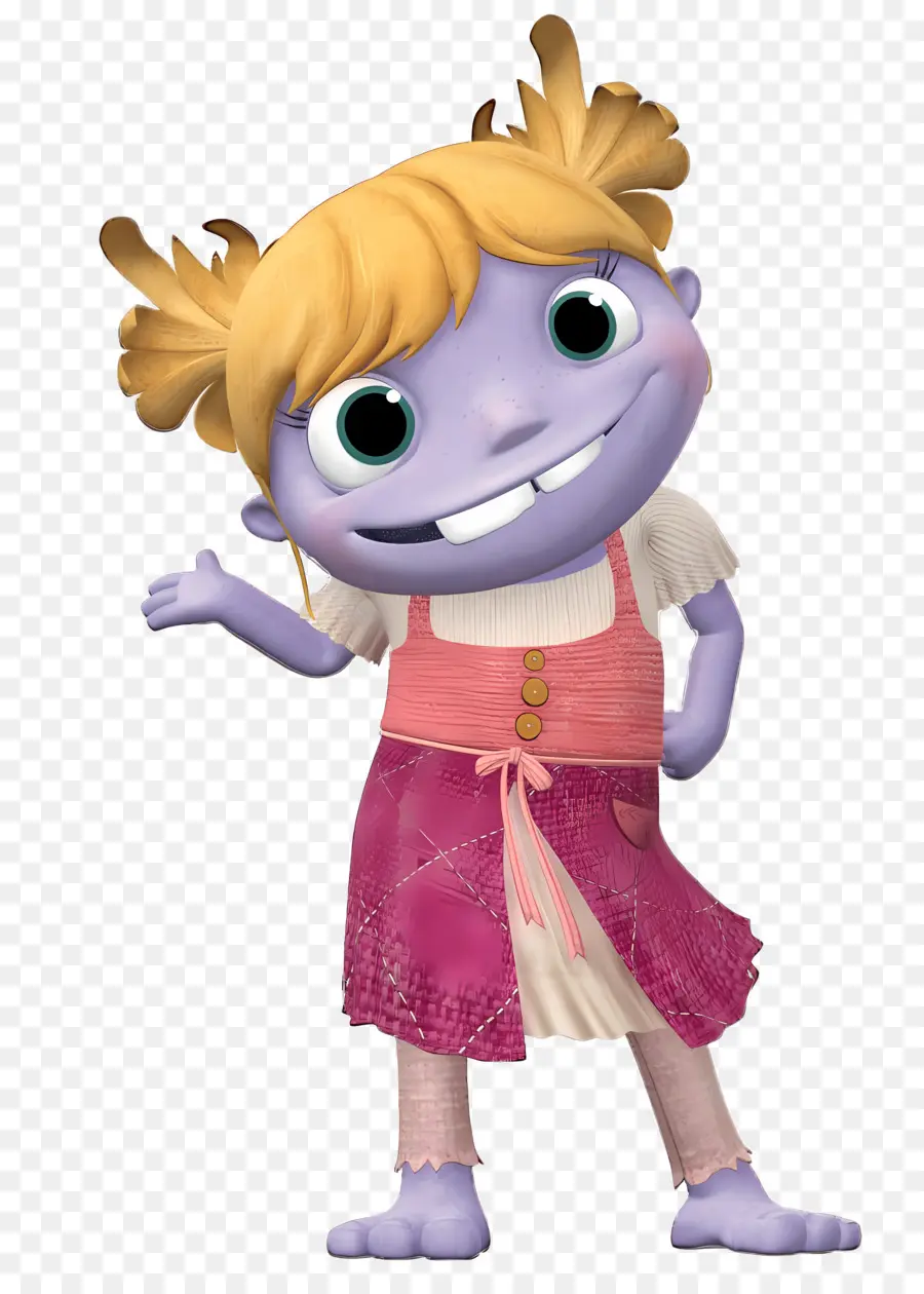 Wallykazam，Fille Violette PNG