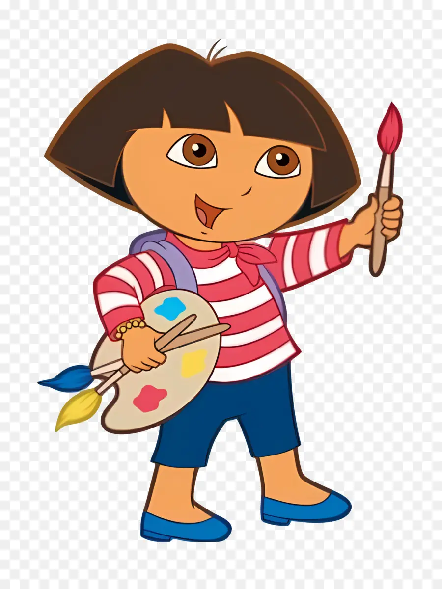 Dora Márquez，Fille Avec Un Pinceau PNG