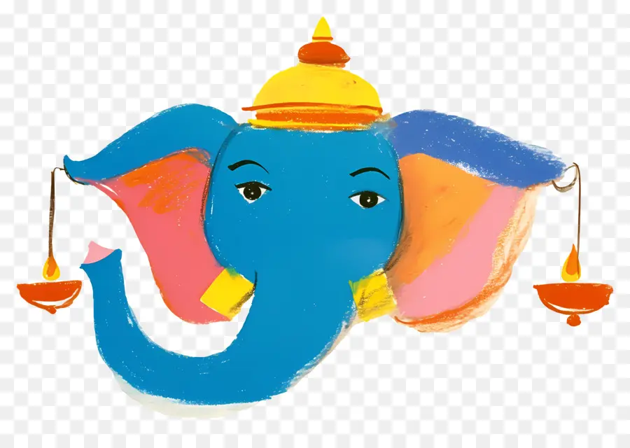 Ganesh Chaturthi，Éléphant Bleu PNG