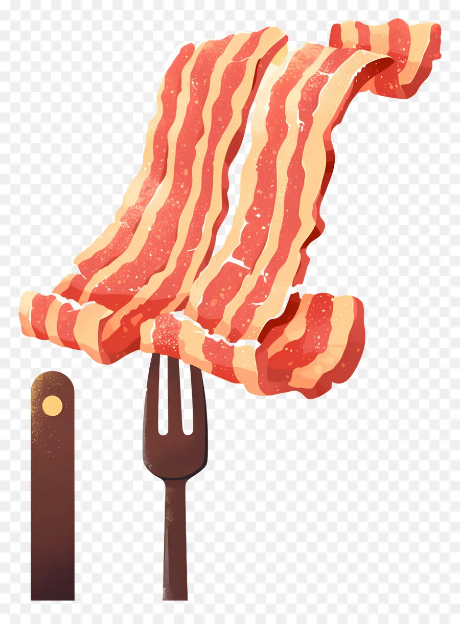 Journée Nationale Du Bacon，Bacon à La Fourchette PNG