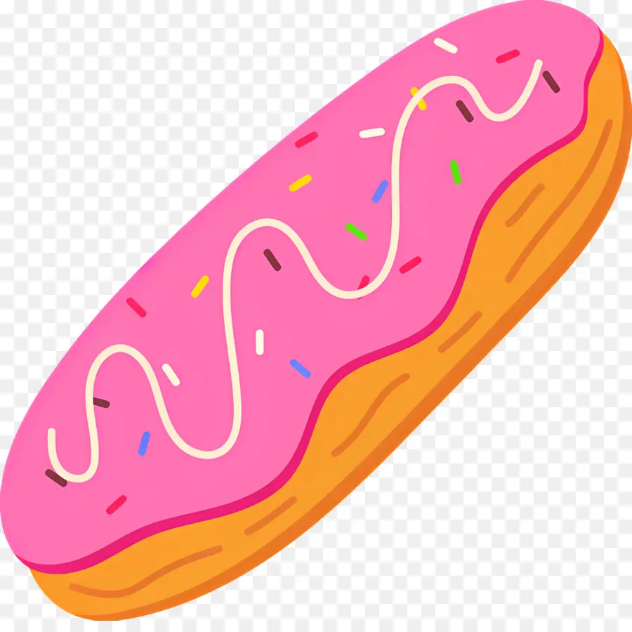 éclair，Beignet Rose PNG