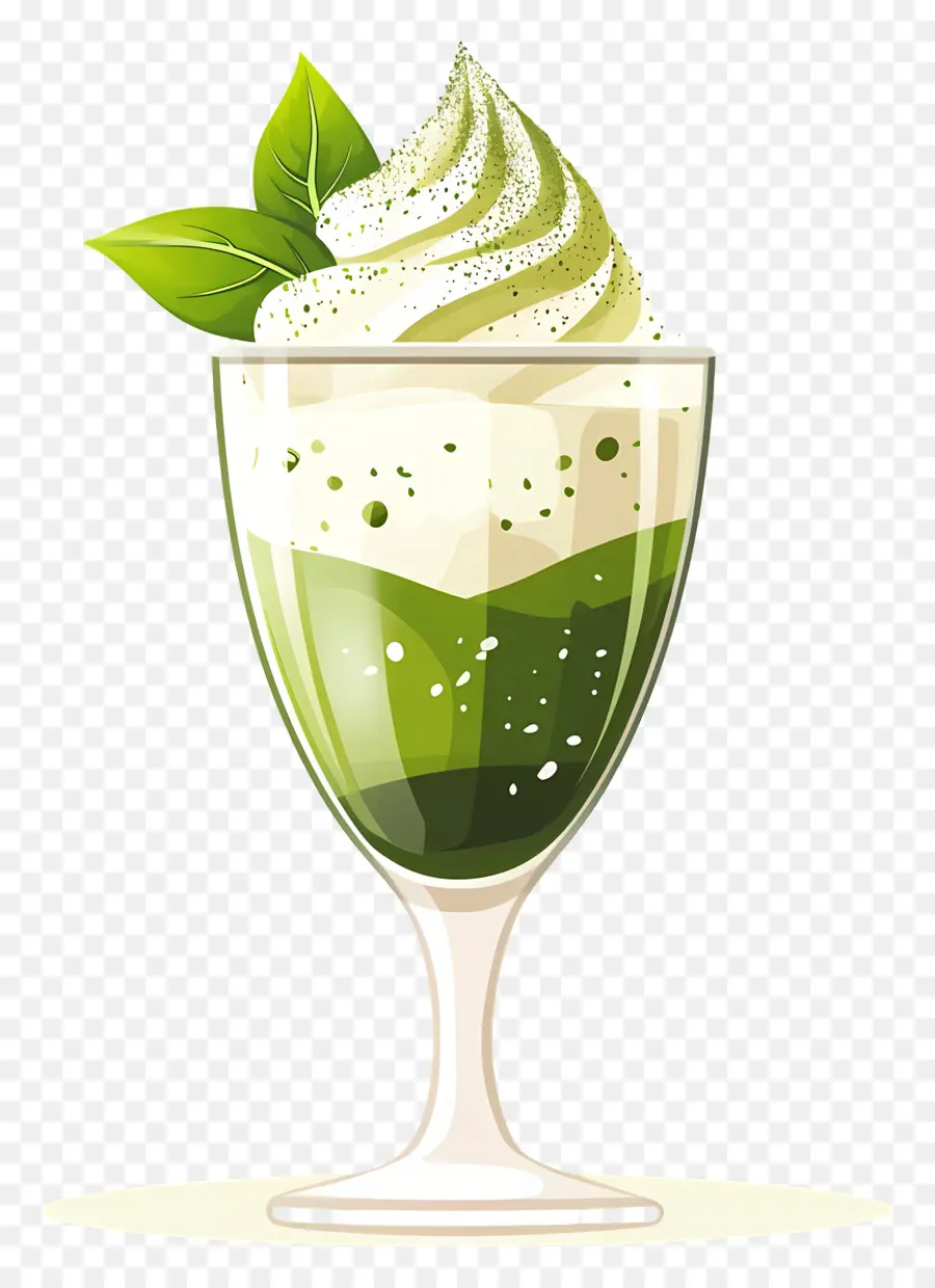 Journée Nationale Du Parfait，Dessert Vert En Verre PNG