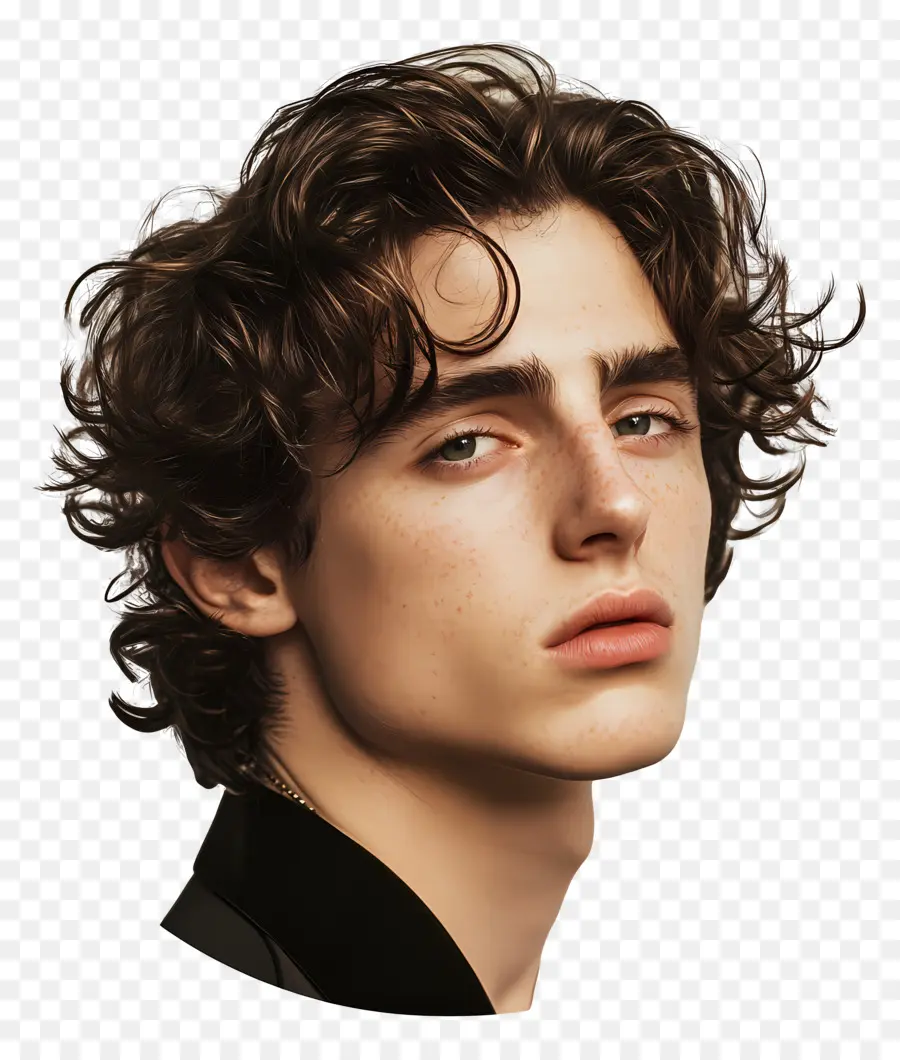 Timothée Chalamet，Portrait Réaliste De Jeune Homme PNG