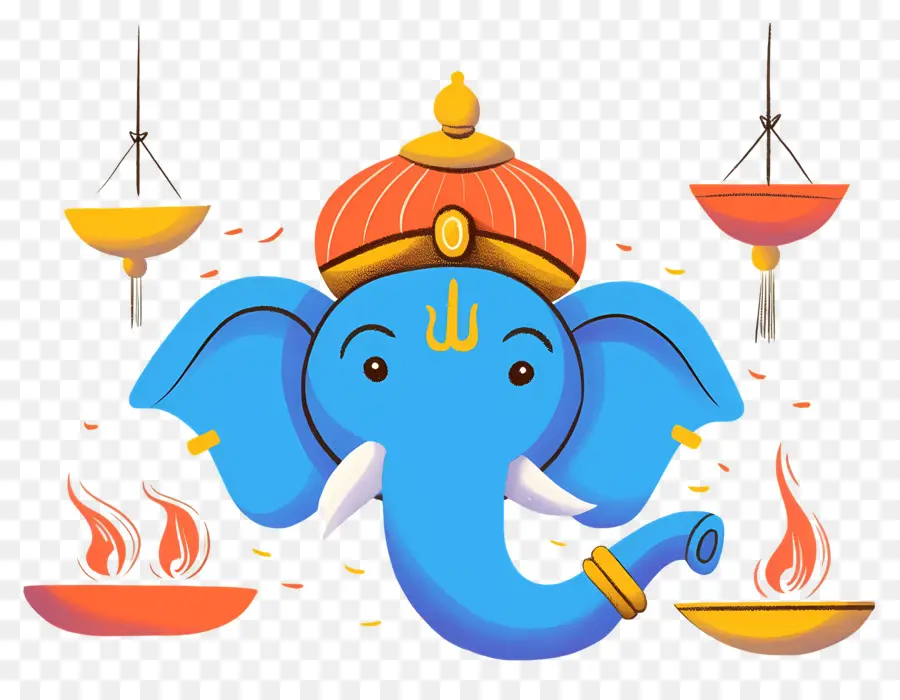 Ganesh Chaturthi，Éléphant Avec Chapeau PNG