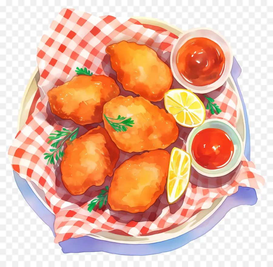 Nuggets De Poulet Frits，Nuggets Frits PNG