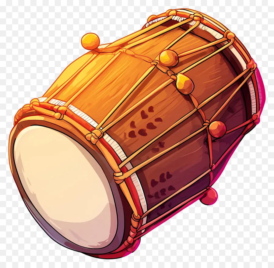 Dhol Lohri，Tambour Marron PNG