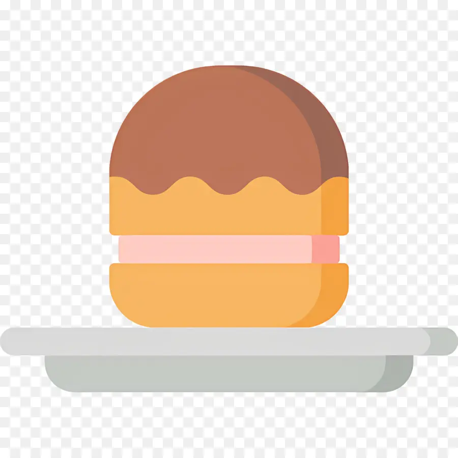 Profiterole，Burger Sur Assiette PNG