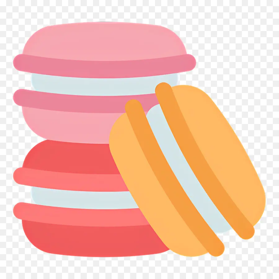 Pâtisserie，Macarons Colorés PNG