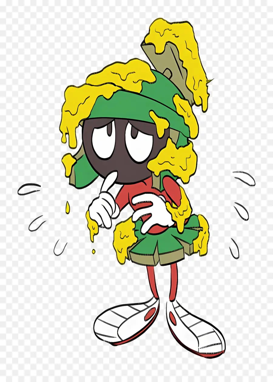 Marvin Le Martien，Personnage De Dessin Animé Avec Du Fromage PNG