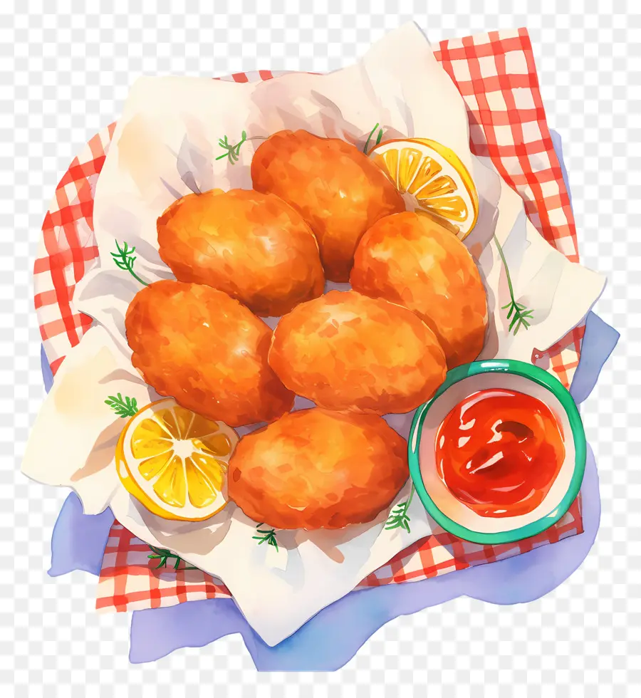 Nuggets De Poulet Frits，Nuggets Frits PNG