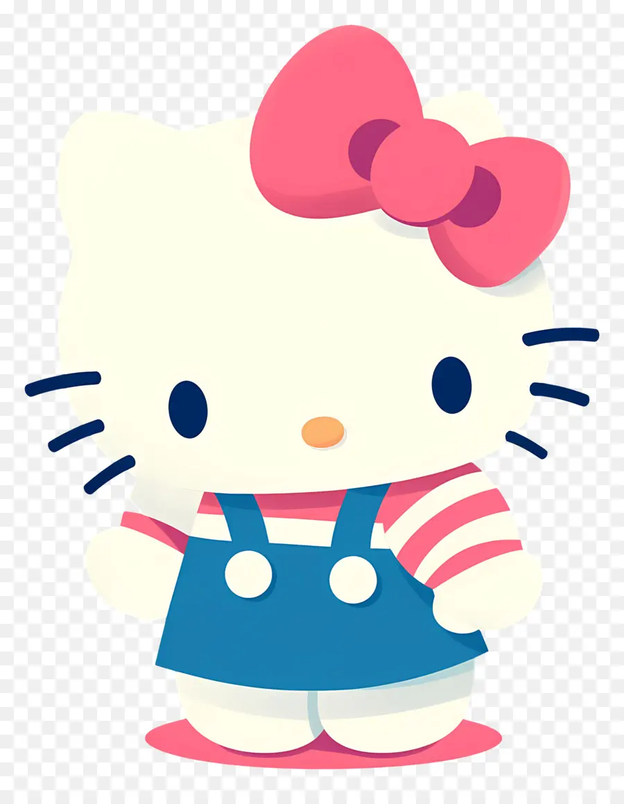 Mignon Bonjour Kitty，Personnage Mignon Avec Arc PNG