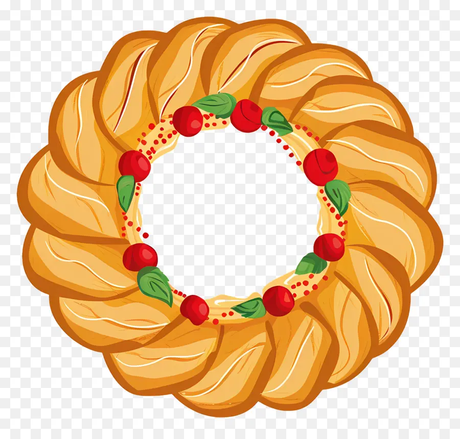 Pain De Noël Espagnol，Couronne De Pâtisserie PNG