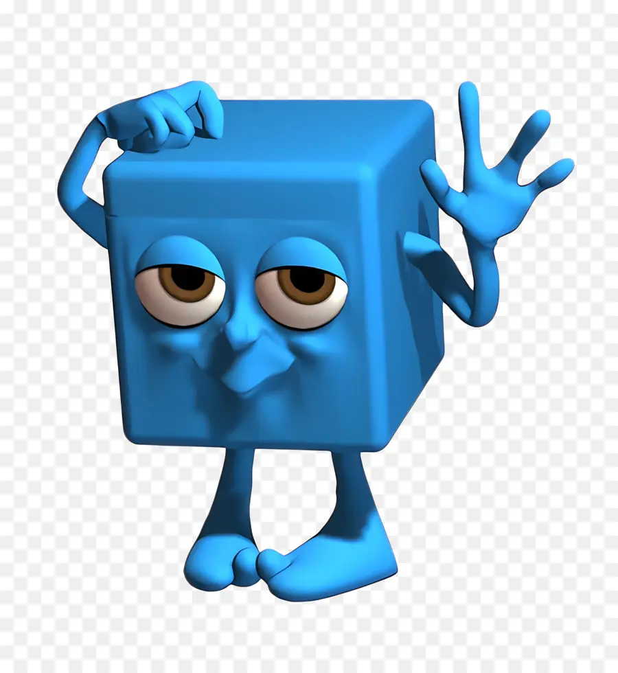 Cubeez，Cube Bleu PNG