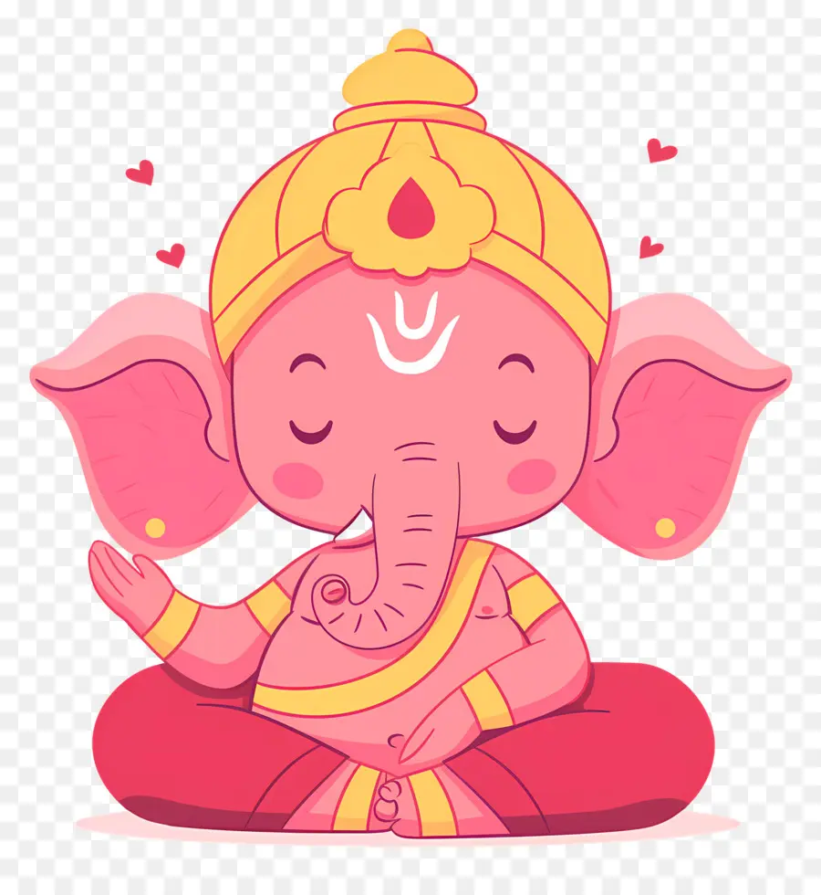 Seigneur Ganesha，Éléphant Rose PNG