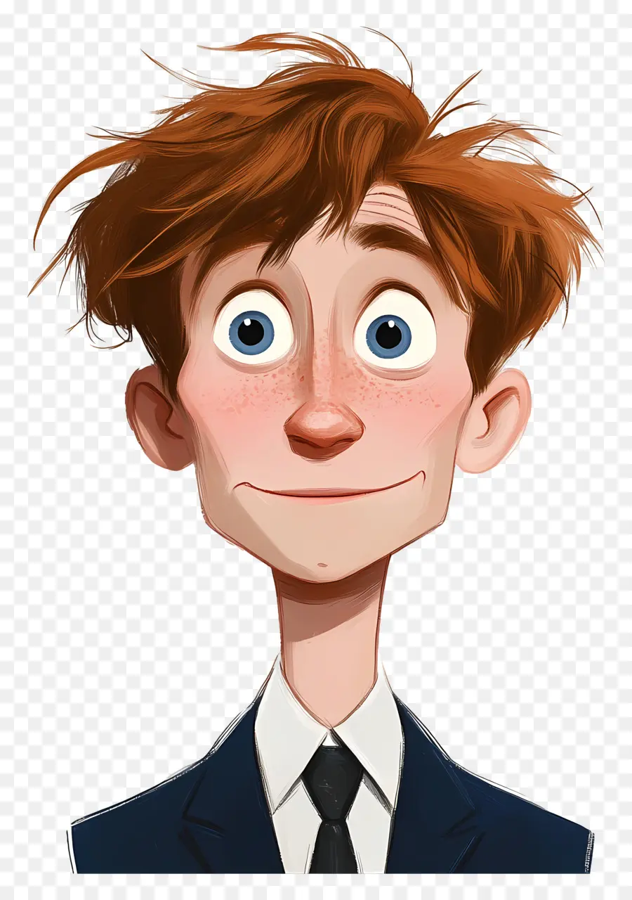 Eddie Redmayne，Personnage Animé Aux Cheveux En Désordre PNG