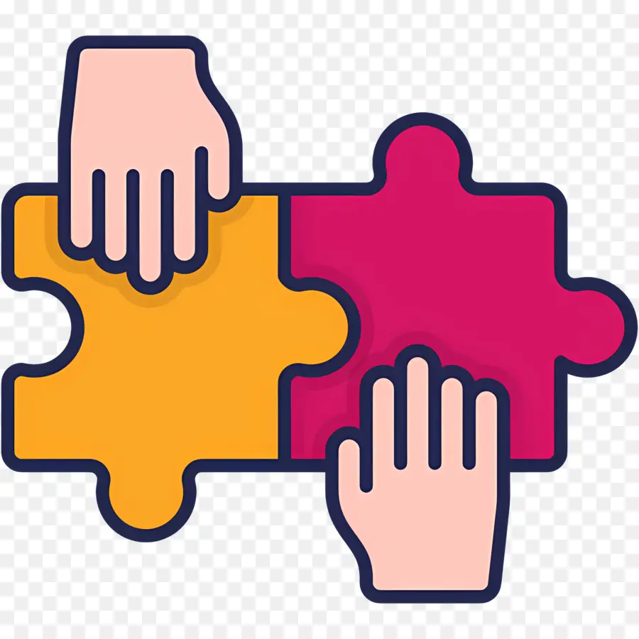 Collaboration，Pièces De Puzzle PNG