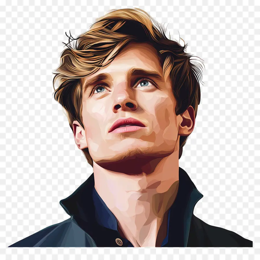 Eddie Redmayne，Portrait Stylisé En Levant PNG