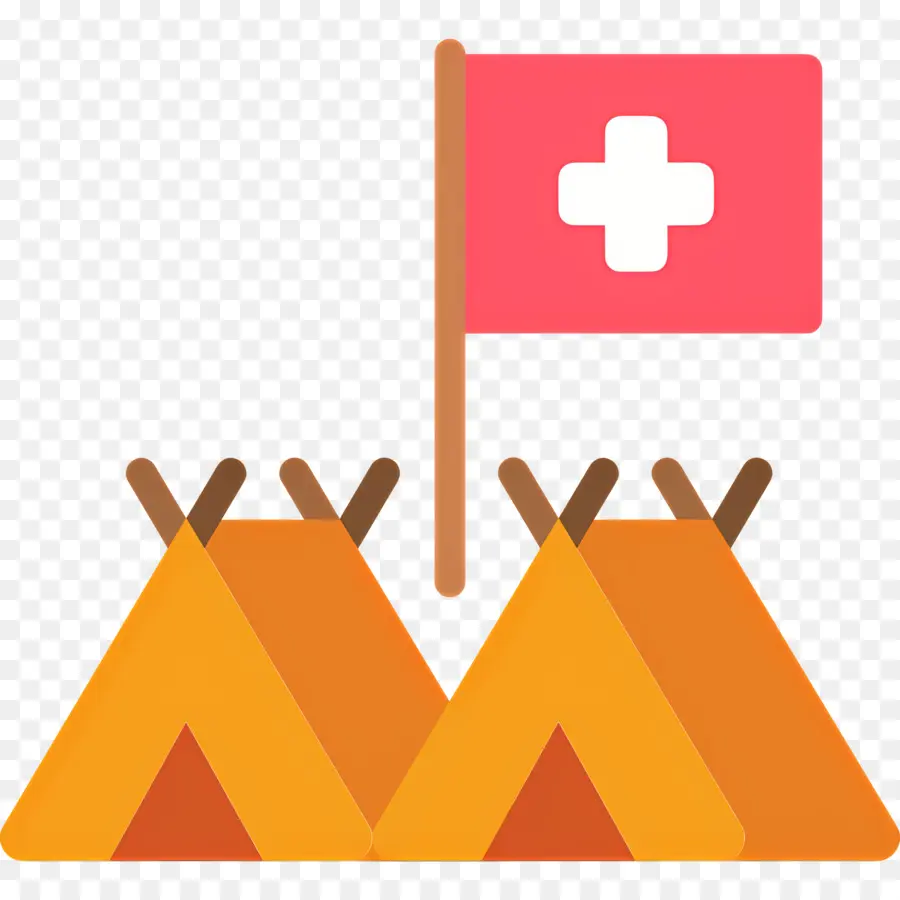 Camp De Réfugiés，Tentes Médicales PNG