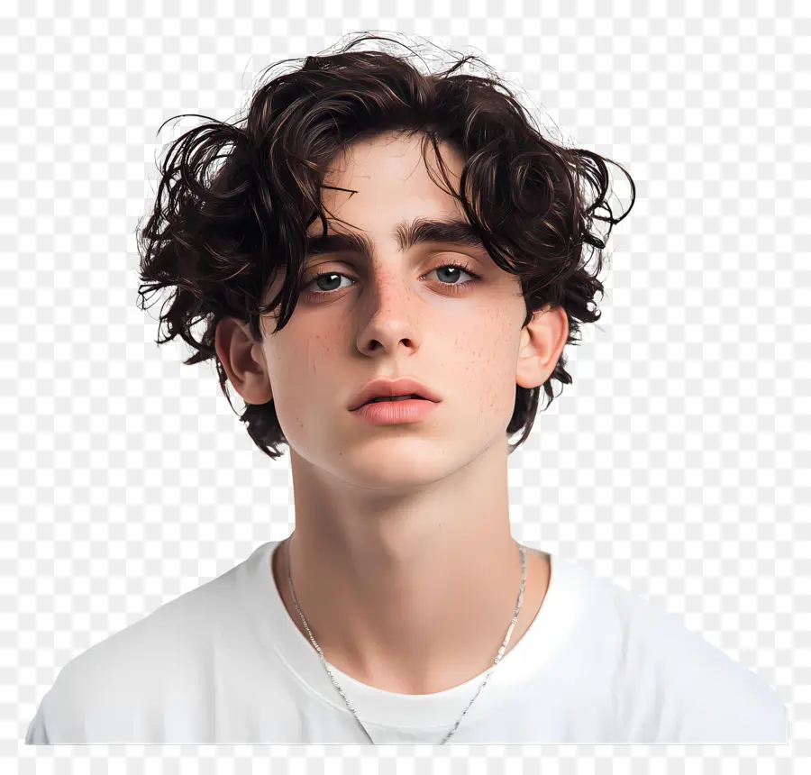 Timothée Chalamet，Portrait Réaliste De Jeune Homme PNG