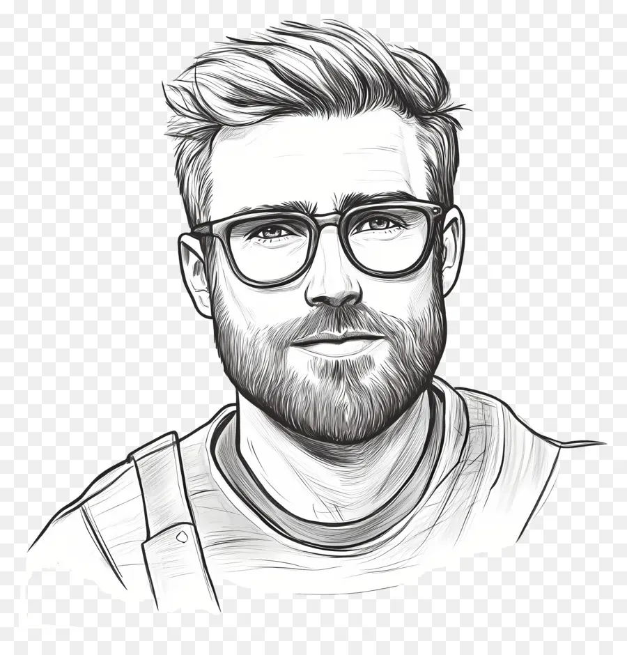 Chris Evans，Portrait Monochrome Avec Des Lunettes PNG