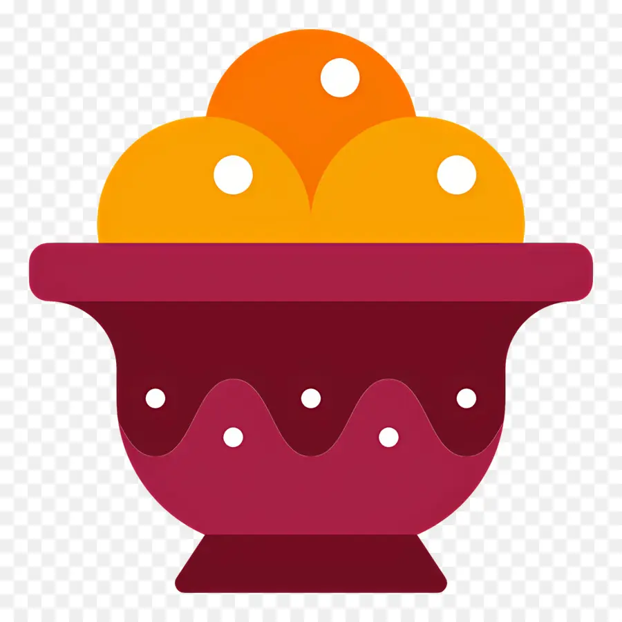 Bonbons De Diwali，Boules D'orange Dans Un Bol PNG