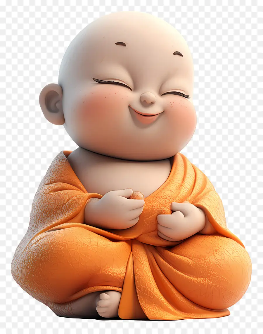 Bouddha Mignon，Moine De Dessin Animé PNG