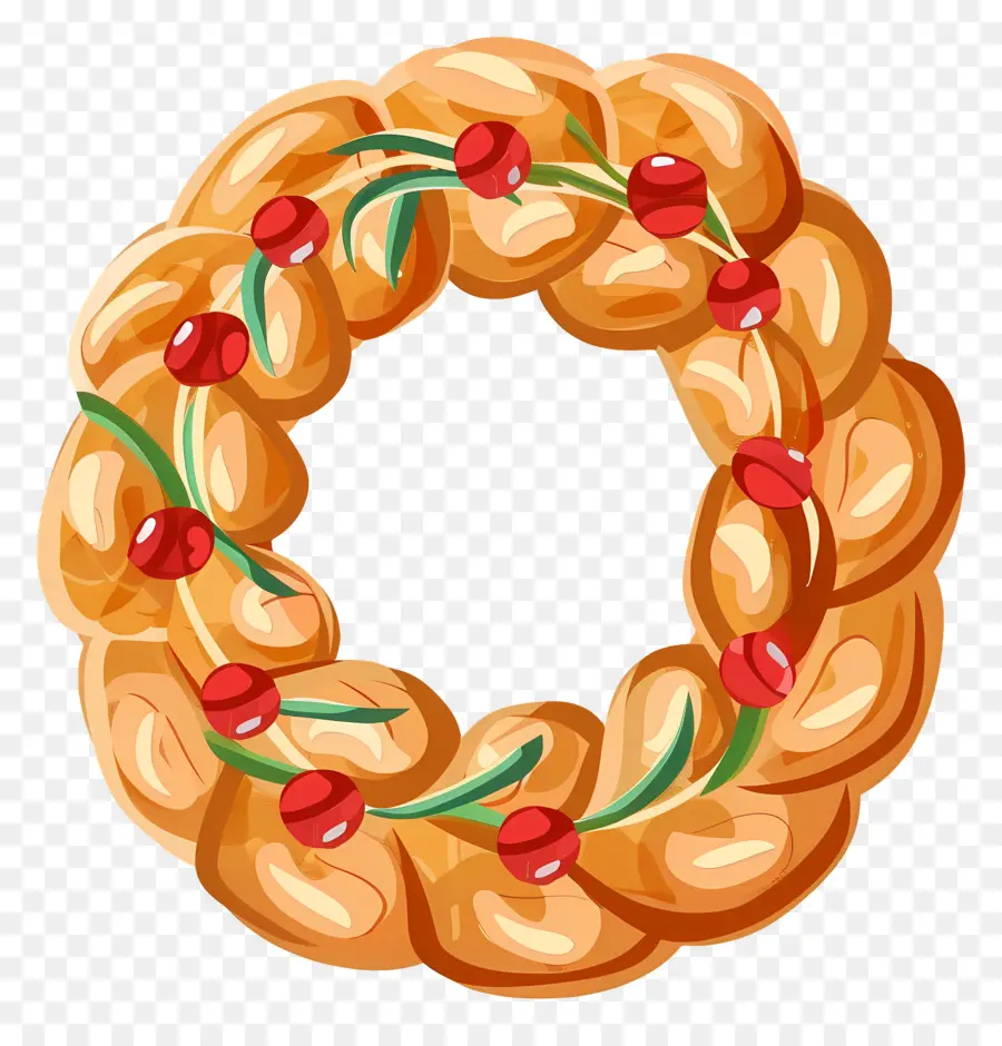 Pain De Noël Espagnol，Couronne De Pain PNG