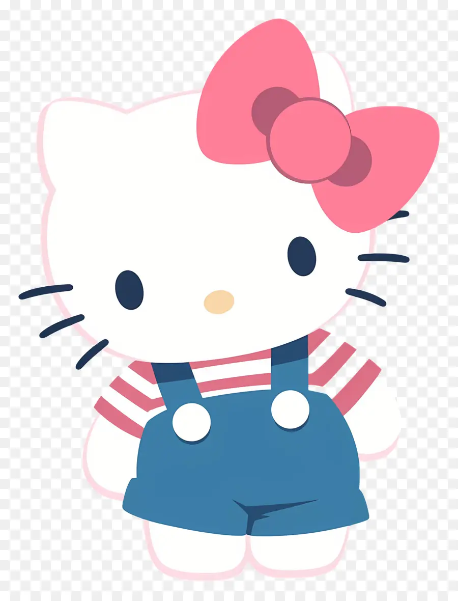 Mignon Bonjour Kitty，Personnage Mignon Avec Arc PNG