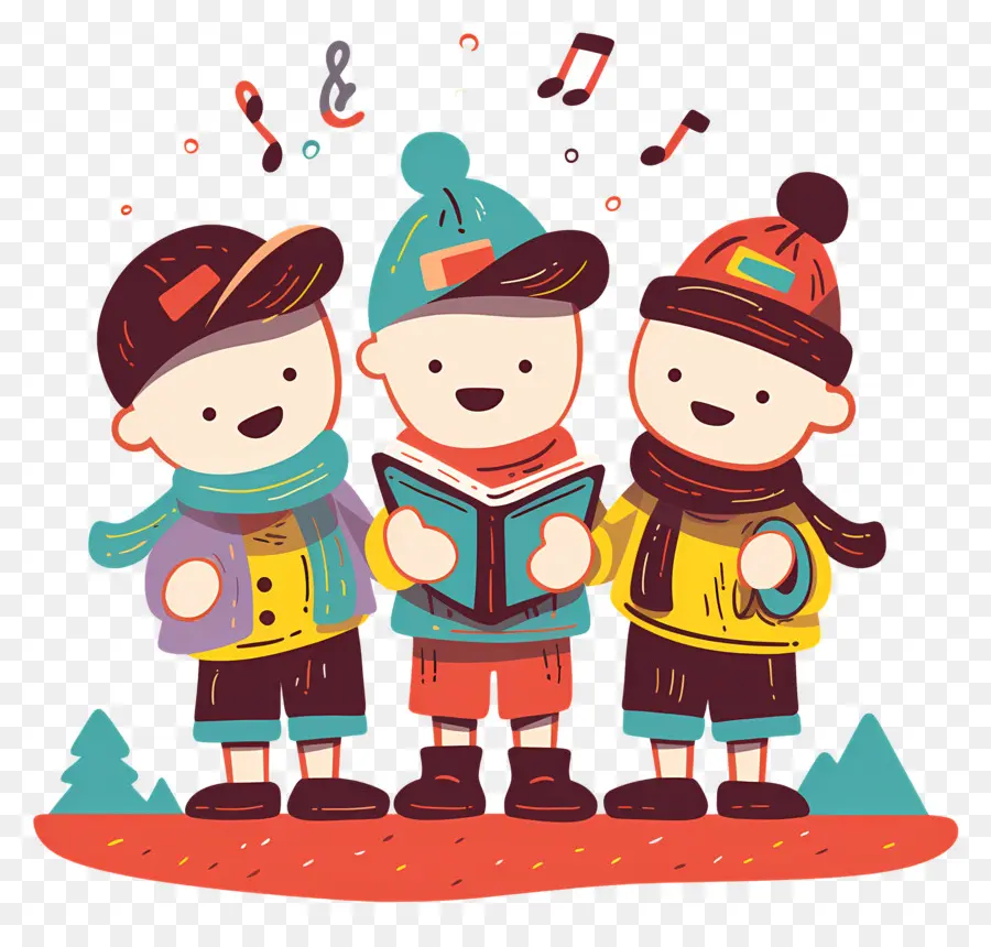 Chants De Noël，Chanteurs De Dessins Animés PNG