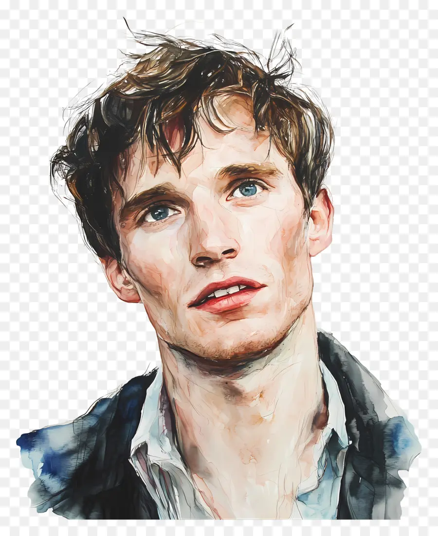 Eddie Redmayne，Portrait à L'aquarelle PNG