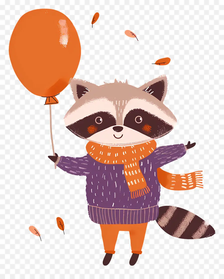 Mignon Raton Laveur，Raton Laveur Avec Ballon PNG