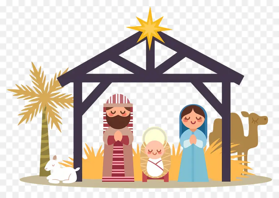 Crèche De Noël，Noël PNG