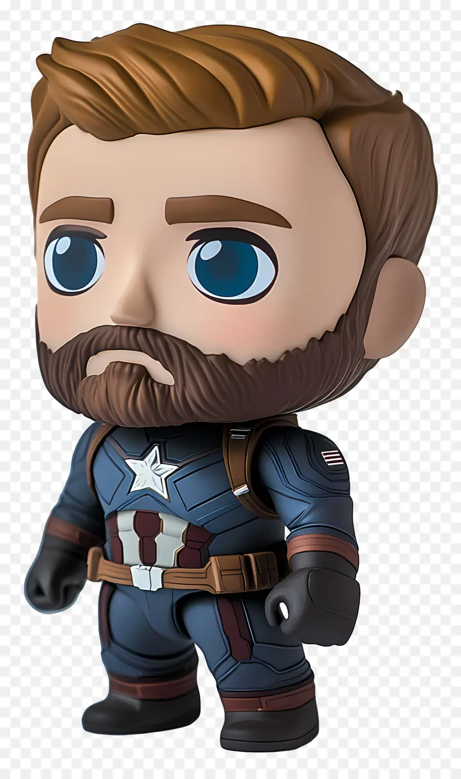 Chris Evans，Héros Chibi Avec Barbe PNG