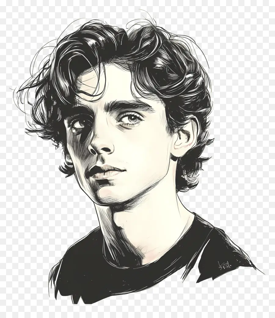 Timothée Chalamet，Portrait Coloré PNG