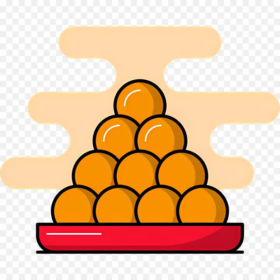 Bonbons De Diwali，Boules Oranges PNG