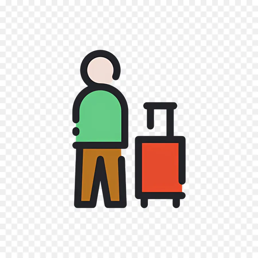 Réfugiés，Voyageur Avec Valise PNG