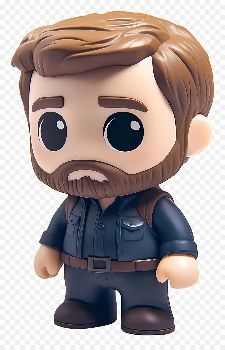 Chris Evans，Figurine Chibi Avec Barbe PNG