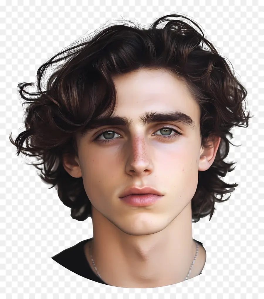 Timothée Chalamet，Portrait Réaliste De Jeune Homme PNG