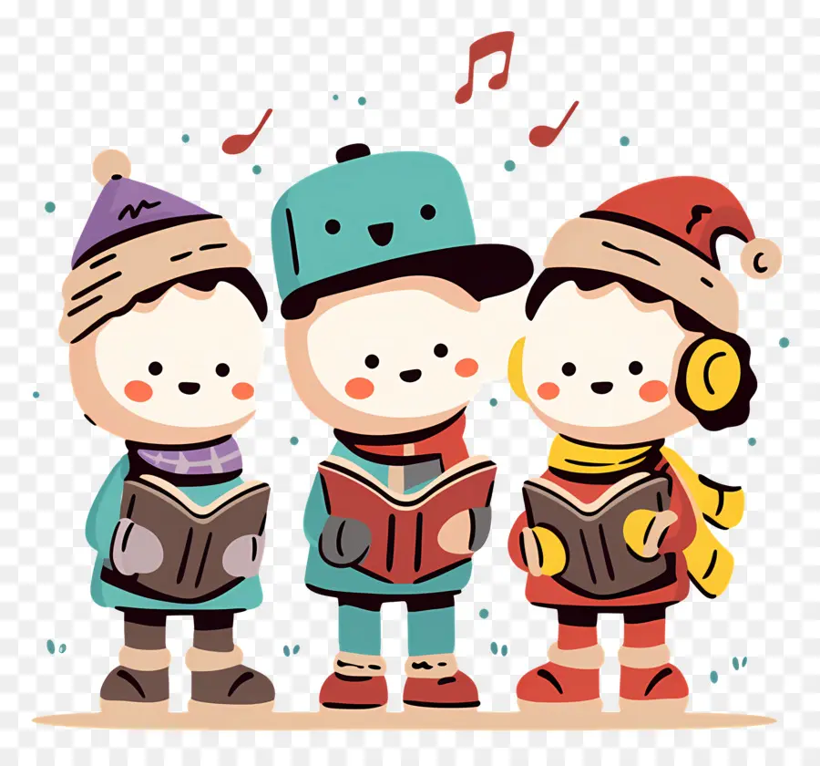 Chants De Noël，Chanteurs De Dessins Animés PNG