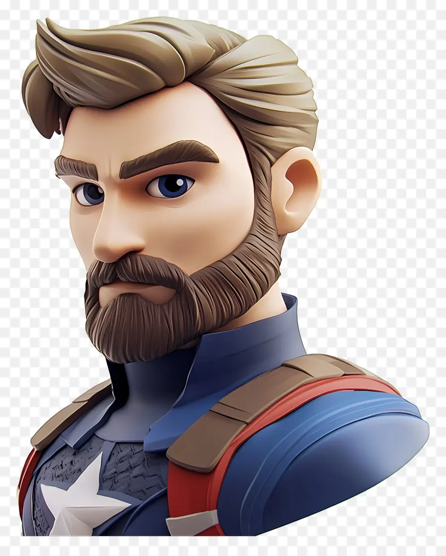 Chris Evans，Personnage De Dessin Animé Avec Barbe PNG