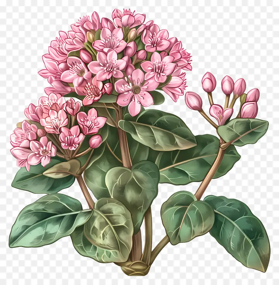 Crassula Pilea，Fleurs Roses PNG