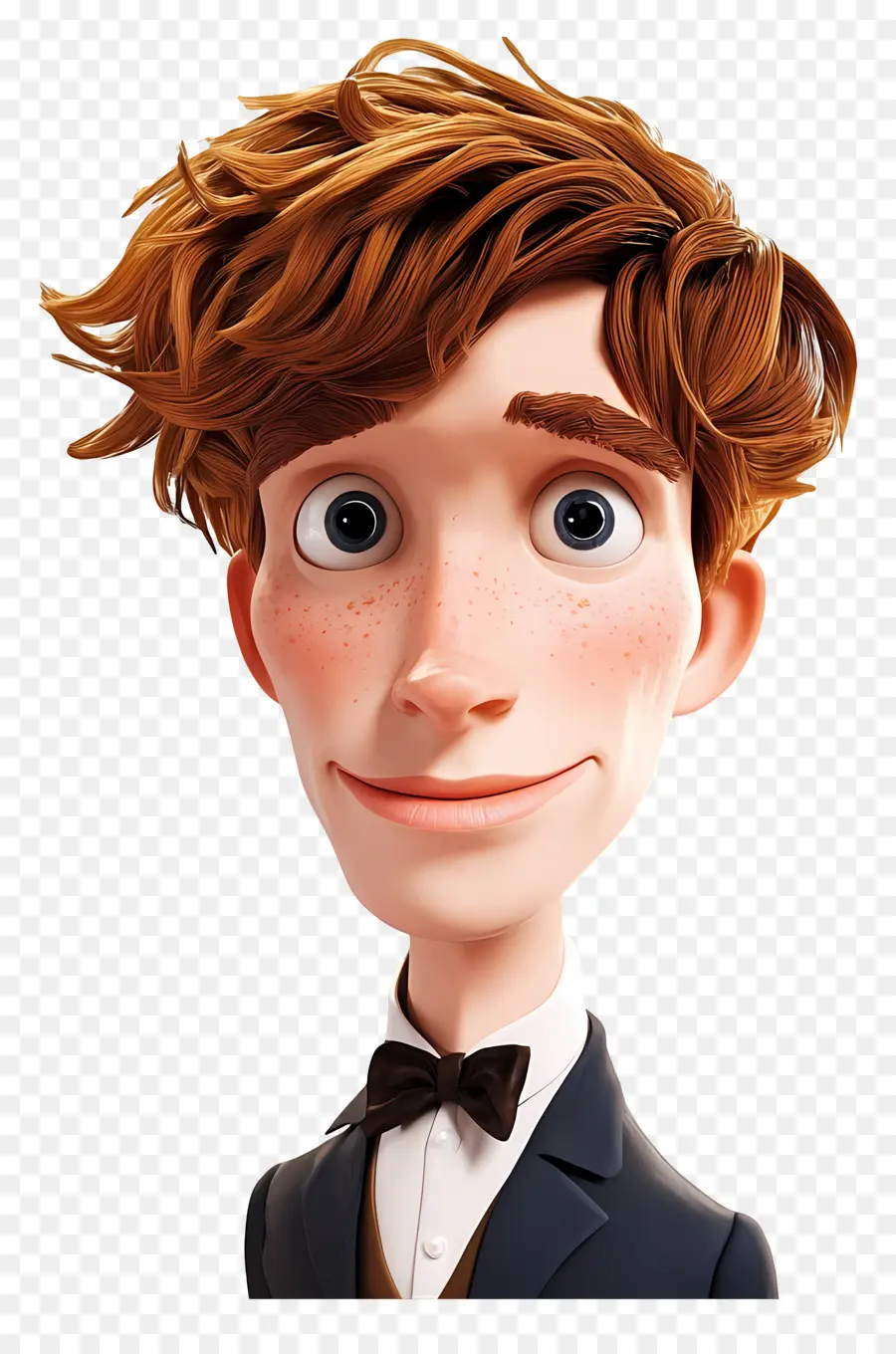 Eddie Redmayne，Personnage Animé Aux Cheveux En Désordre PNG