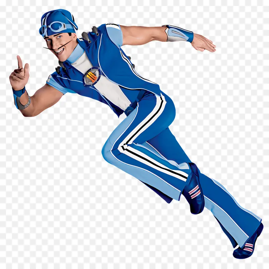 Ville Paresseuse，Personnage En Costume Bleu PNG