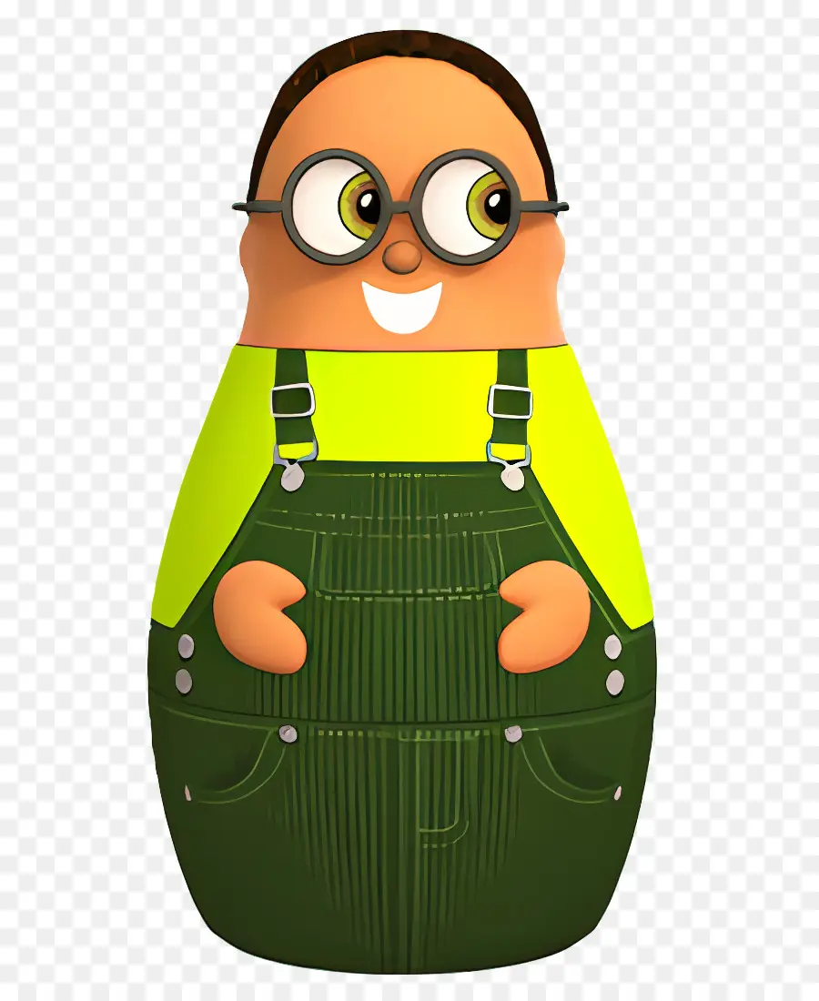 Héros D'higglytown，Personnage De Dessin Animé En Salopette Verte PNG