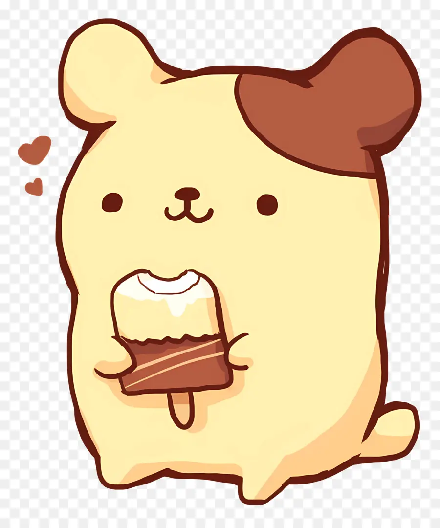 Pompompurine，Chien Mignon Avec Popsicle PNG