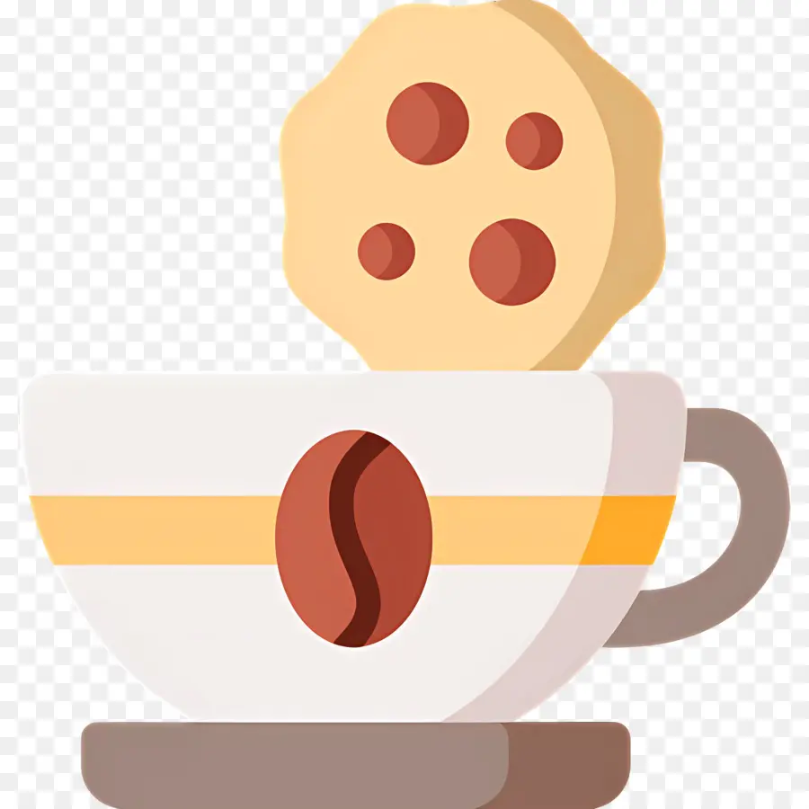 Chocolat Chaud Et Biscuits，Tasse à Café Avec Biscuit PNG