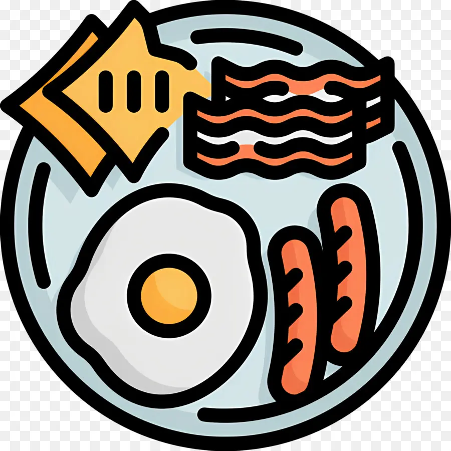 Bacon Et œufs，Oeuf Bacon Et Saucisses PNG