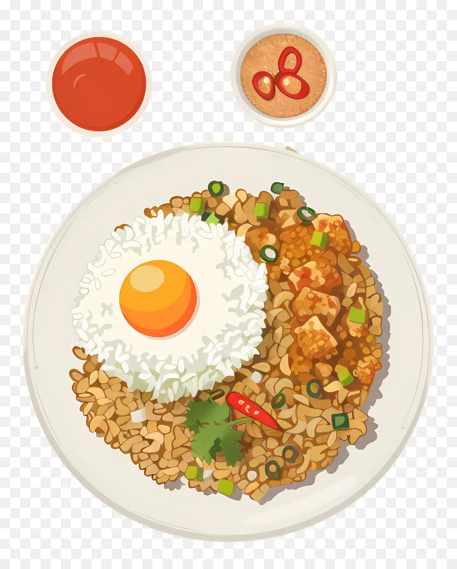 Nasi Goreng，Riz Et œuf Au Tofu PNG