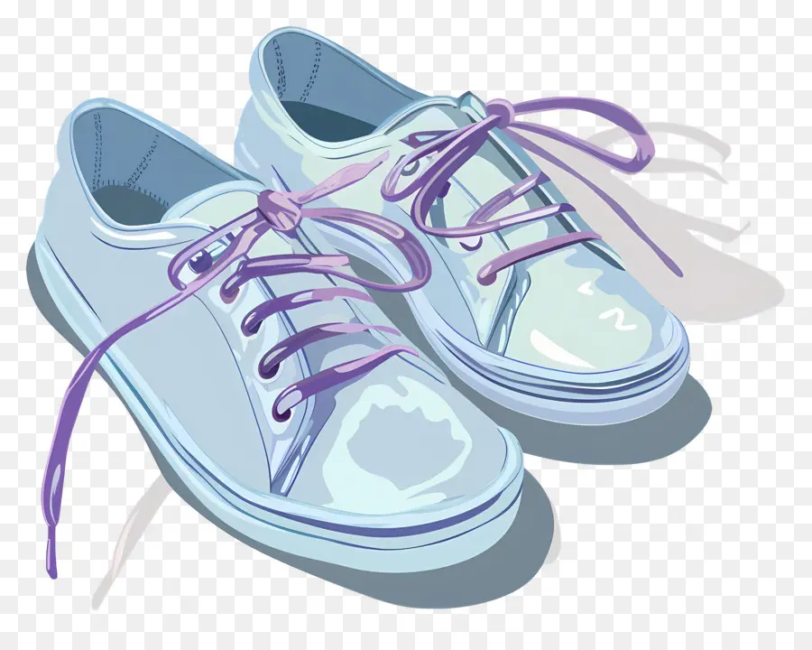 Chaussures Aquarelle，Baskets Bleues PNG