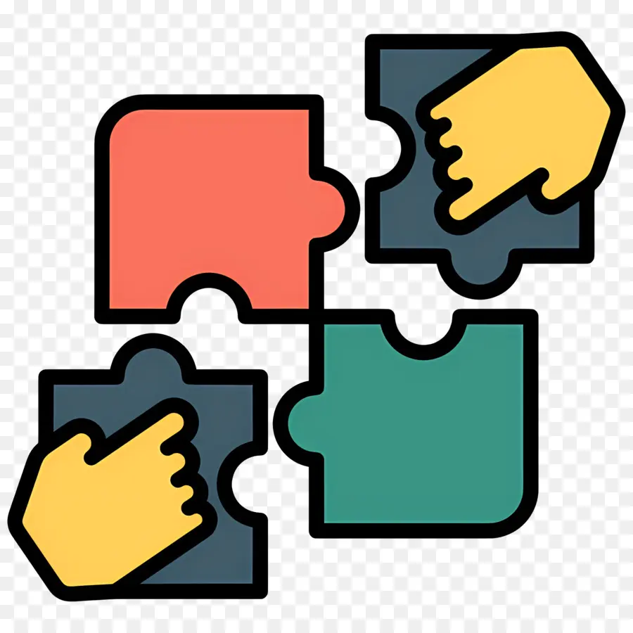 Collaboration，Pièces De Puzzle PNG